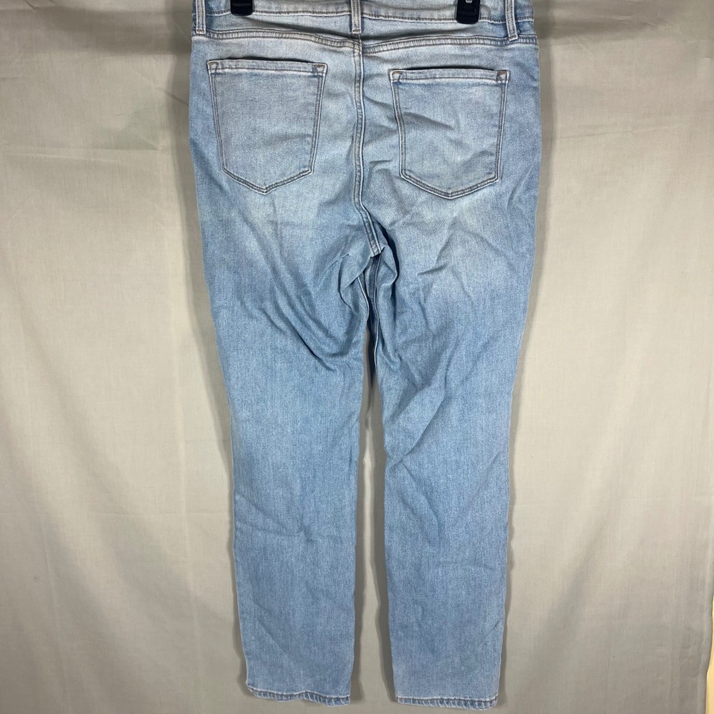 Old Navy Wow Straight Jeans Trendy High Rise Light Wash Denim Womens Size 12 - Picture 8 of 12